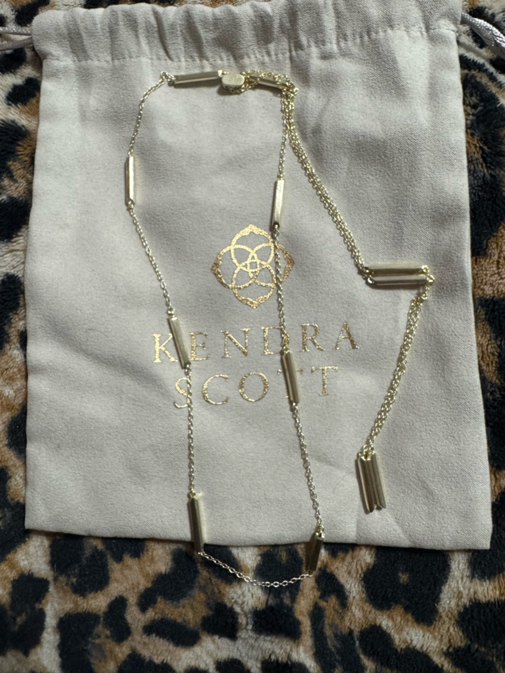 Kendra Scott gold-tone adjustable lariat necklace